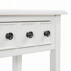 Table d’entrée avec 2 tiroirs (blanc)