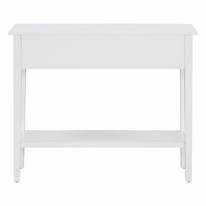 Table d’entrée avec 2 tiroirs (blanc)
