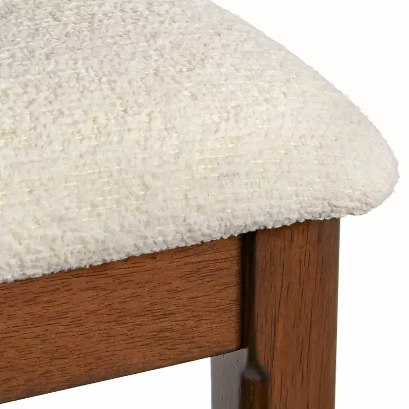 Sedia da pranzo imbottita Rochester Modern Spindle Beige/Noce