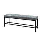 Panca imbottita contemporanea da 50 in. W con gambe in metallo