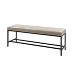 Panca imbottita contemporanea da 50 in. W con gambe in metallo