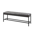 Panca imbottita contemporanea da 50 in. W con gambe in metallo