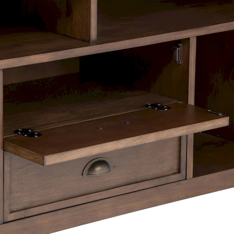 TV-Mediaständer aus MASSIVHOLZ, 72 Zoll breit, im Übergangsstil, für Fernseher bis zu 80 Zoll - 72 W x 16.5 D x 26 H