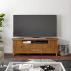 TV-Mediaständer aus MASSIVHOLZ, 72 Zoll breit, im Übergangsstil, für Fernseher bis zu 80 Zoll - 72 W x 16.5 D x 26 H