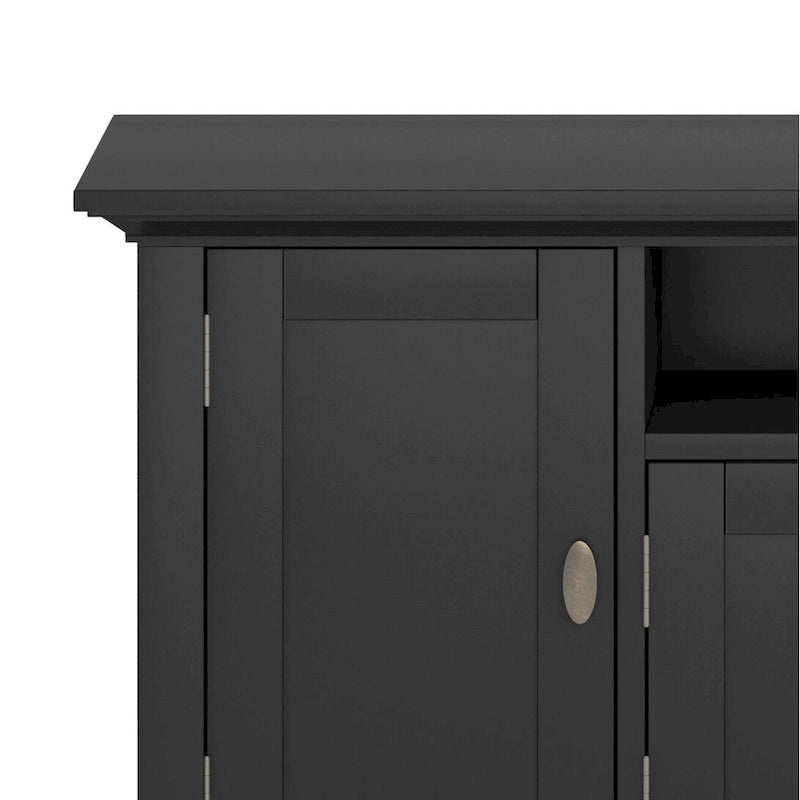 TV-Mediaständer aus MASSIVHOLZ, 72 Zoll breit, im Übergangsstil, für Fernseher bis zu 80 Zoll - 72 W x 16.5 D x 26 H