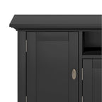 TV-Mediaständer aus MASSIVHOLZ, 72 Zoll breit, im Übergangsstil, für Fernseher bis zu 80 Zoll - 72 W x 16.5 D x 26 H