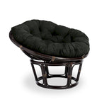 Poltrona Papasan in rattan da 42 pollici con cuscino in microsuede