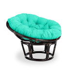 Poltrona Papasan in rattan da 42 pollici con cuscino in microsuede