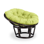 Poltrona Papasan in rattan da 42 pollici con cuscino in microsuede