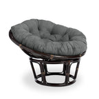 Poltrona Papasan in rattan da 42 pollici con cuscino in microsuede