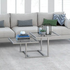 Silver Orchid Solm Two-Tier Blackened Bronze Coffee Table