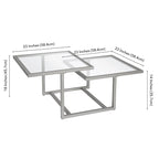 Dwupoziomowy stolik kawowy z czernionego brązu