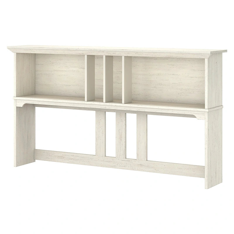 Credenza superiore bianco anticato per scrivania a L