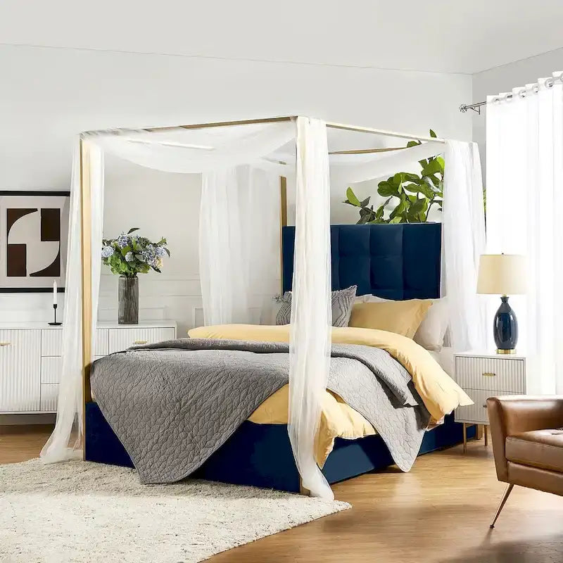 Modernes Polster-Himmelbett in Queensize
