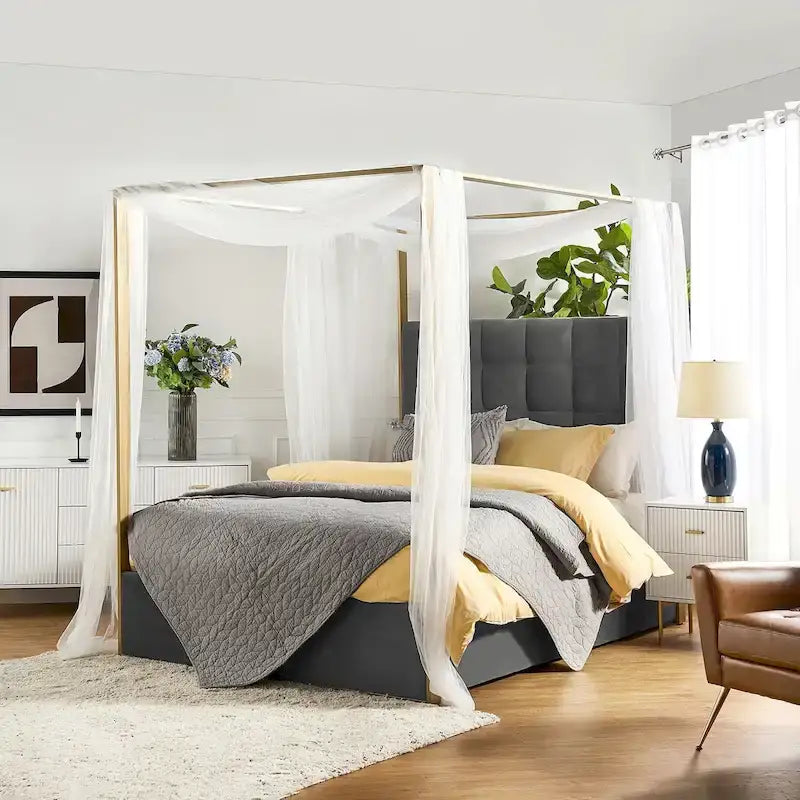 Modernes Polster-Himmelbett in Queensize