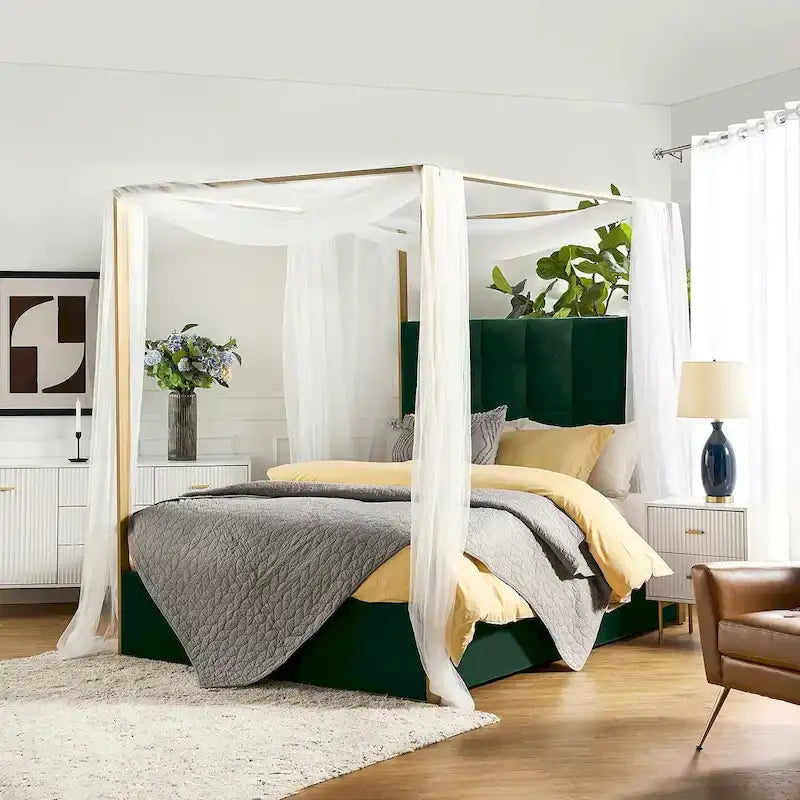 Modernes Polster-Himmelbett in Queensize