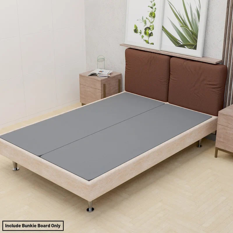 Pannello Bunkie diviso da 1.5 pollici per il supporto del materasso/letto - Completamente assemblato, comfort e supporto migliorati, grigio