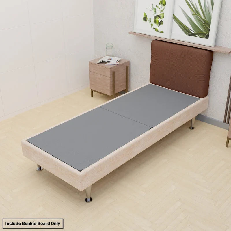 Pannello Bunkie diviso da 1.5 pollici per il supporto del materasso/letto - Completamente assemblato, comfort e supporto migliorati, grigio