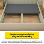 Pannello Bunkie diviso da 1.5 pollici per il supporto del materasso/letto - Completamente assemblato, comfort e supporto migliorati, grigio