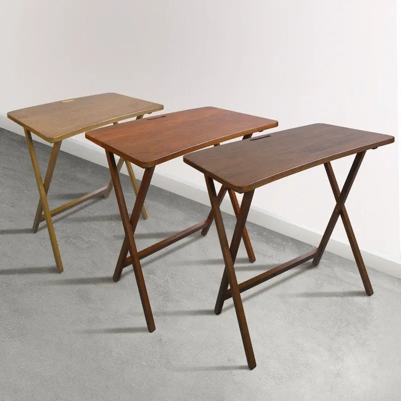 Folding TV Tray Table with Solid Hardwood