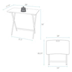 Folding TV Tray Table with Solid Hardwood
