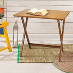 Folding TV Tray Table with Solid Hardwood