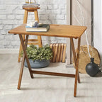 Folding TV Tray Table with Solid Hardwood