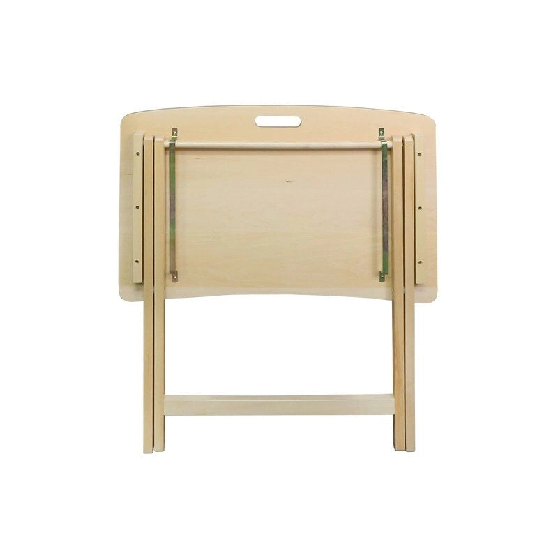 Folding TV Tray Table with Solid Hardwood