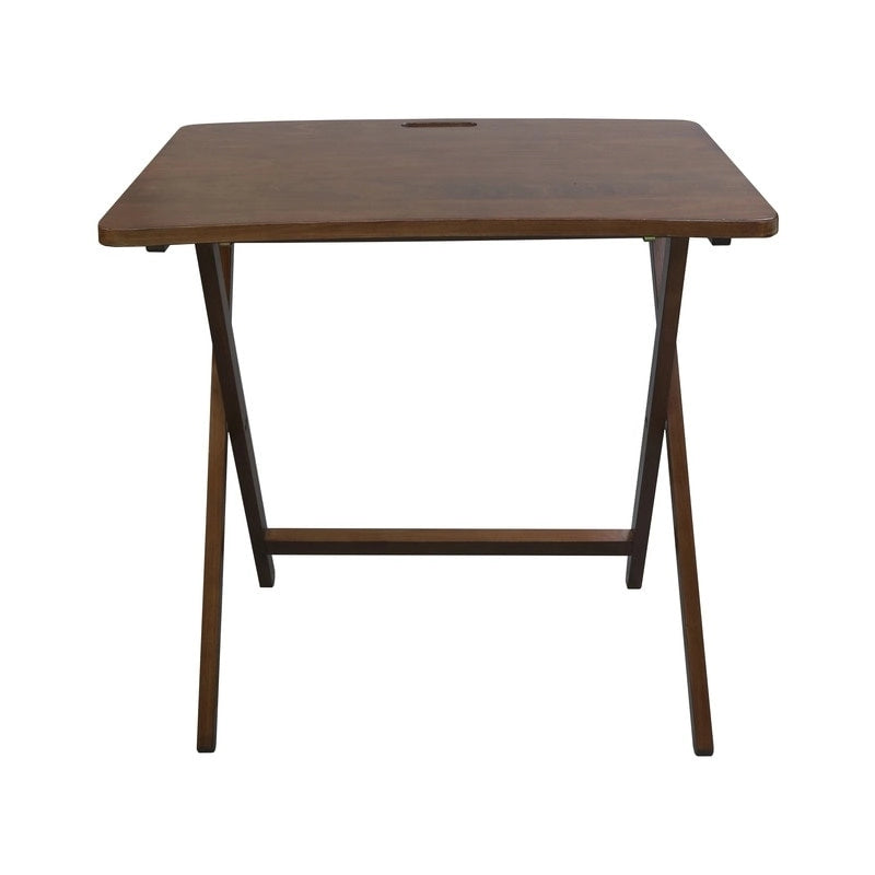 Folding TV Tray Table with Solid Hardwood