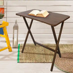 Folding TV Tray Table with Solid Hardwood