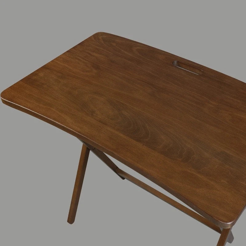 Folding TV Tray Table with Solid Hardwood