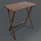 Folding TV Tray Table with Solid Hardwood