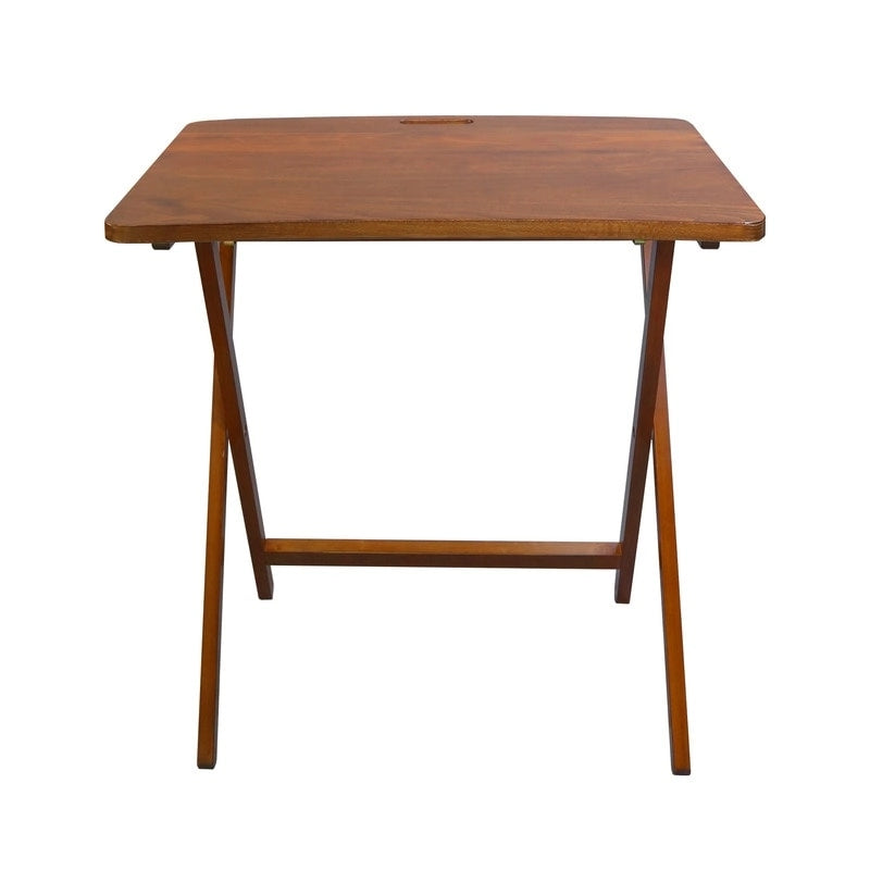 Folding TV Tray Table with Solid Hardwood