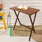 Folding TV Tray Table with Solid Hardwood