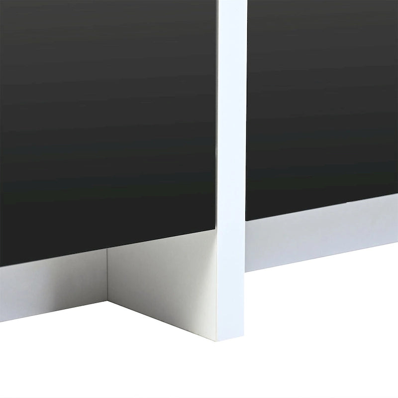 Mobile TV rettangolare moderno per TV fino a 80 pollici con superficie UV ad alta lucentezza