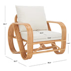 Poltrona decorativa con cuscino - 30 W x 33 D x 29 H - 30Wx33Dx29H
