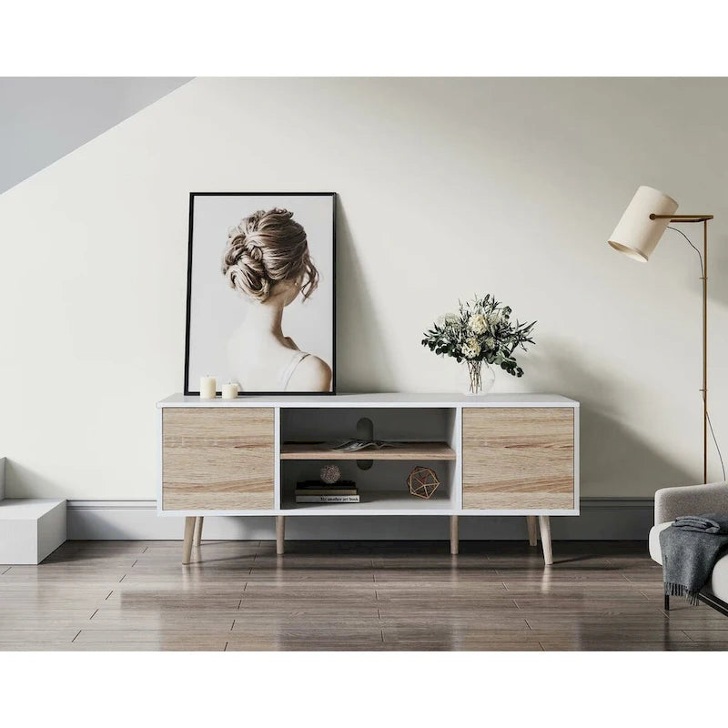 TV-Ständer im Mid-Century-Modern-Stil für 32-60-Zoll-Fernseher