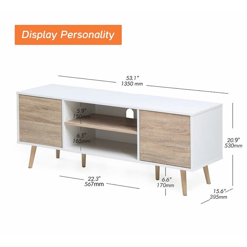 TV-Ständer im Mid-Century-Modern-Stil für 32-60-Zoll-Fernseher