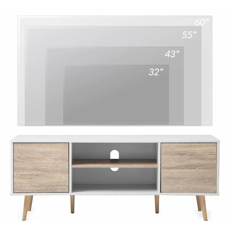 TV-Ständer im Mid-Century-Modern-Stil für 32-60-Zoll-Fernseher