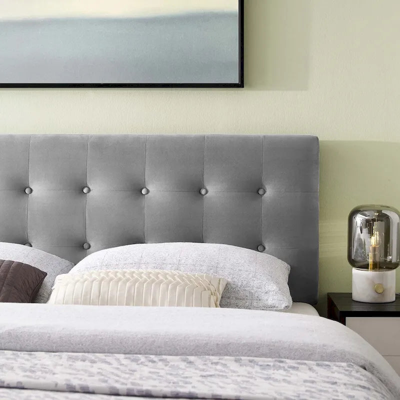 Gestoffeerd fluwelen hoofdbord in queensize