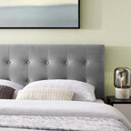 Gestoffeerd fluwelen hoofdbord in queensize