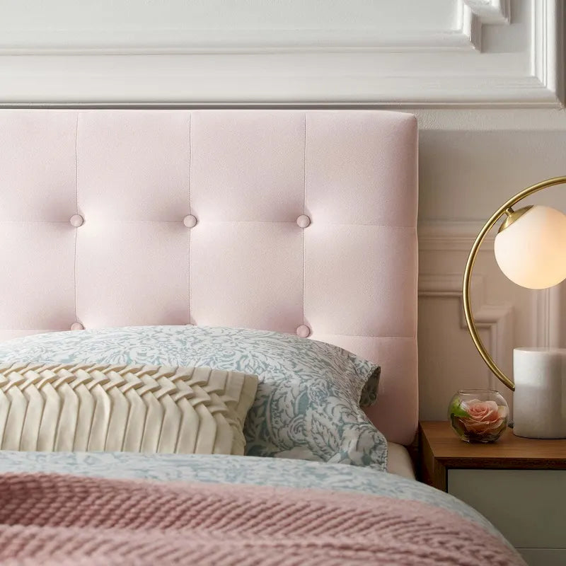 Gestoffeerd fluwelen hoofdbord in queensize
