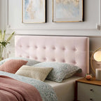 Gestoffeerd fluwelen hoofdbord in queensize