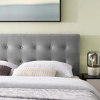 Gestoffeerd fluwelen hoofdbord in queensize