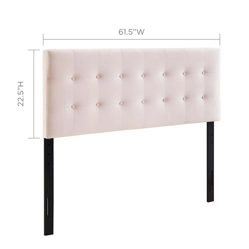 Gestoffeerd fluwelen hoofdbord in queensize