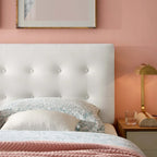 Gestoffeerd fluwelen hoofdbord in queensize