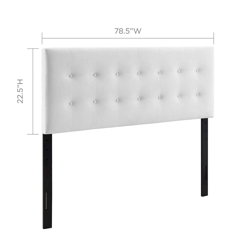 Gestoffeerd fluwelen hoofdbord in queensize