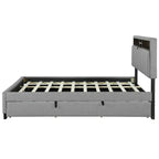 Letto a piattaforma imbottito Queen con letto estraibile Twin XL