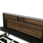 Letto a piattaforma imbottito Queen con letto estraibile Twin XL