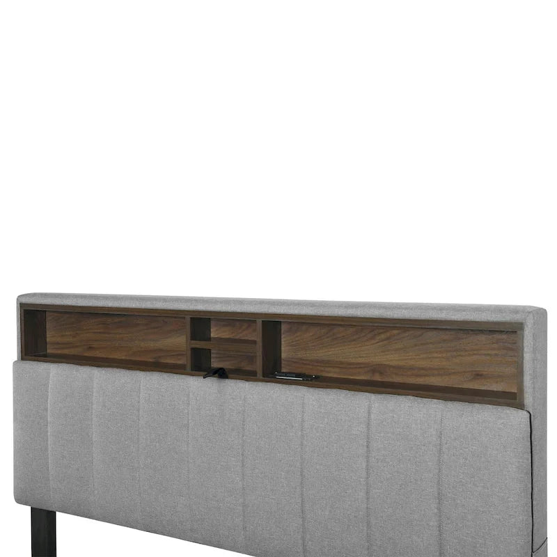 Letto a piattaforma imbottito Queen con letto estraibile Twin XL